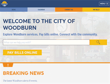 Tablet Screenshot of cityofwoodburn.org
